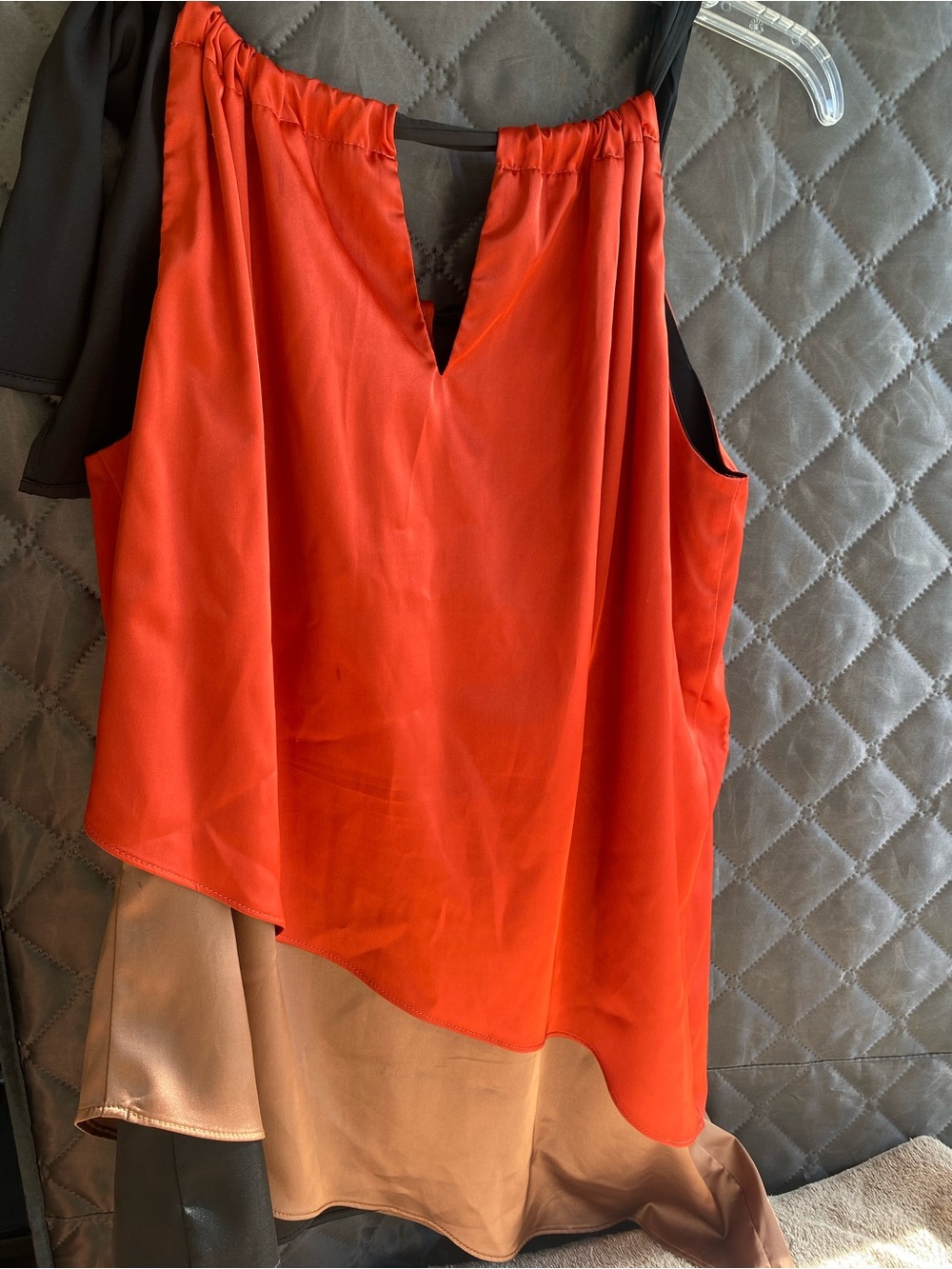 Vintage Le Chateau Colorblock Satin Halter Top Y2K Made In Canada M